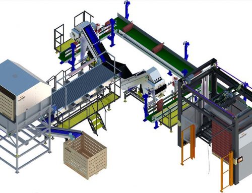 Semi-automatic weighing and palletizing line